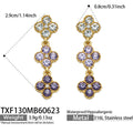 Purple Zircon - Gold / Earrings