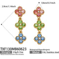 Multicolor Zircon - Gold / Earrings