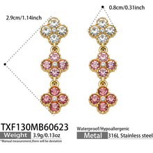 Clover Zircon Earrings in Champagne