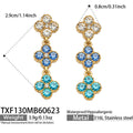 Blue Zircon - Gold / Earrings