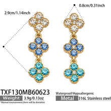 316L Stainless Steel 18K PVD Gold Clover Zircon Earrings made with 316L stainless steel and 18K PVD gold finish for wholesale jewelry buyers - image 8