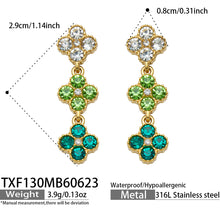 316L Stainless Steel 18K PVD Gold Clover Zircon Earrings made with 316L stainless steel and 18K PVD gold finish for wholesale jewelry buyers - image 9