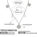 Necklace / 四叶花锆石Steel / 5cm