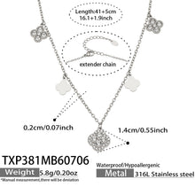 316L Stainless Steel 18K PVD Gold Clover Zircon Necklace and Bracelet Set made with 316L stainless steel and 18K PVD gold finish for wholesale jewelry buyers - image 12