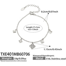 316L Stainless Steel 18K PVD Gold Clover Zircon Necklace and Bracelet Set made with 316L stainless steel and 18K PVD gold finish for wholesale jewelry buyers - image 16