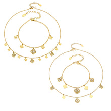 316L Stainless Steel 18K PVD Gold Clover Zircon Necklace and Bracelet Set made with 316L stainless steel and 18K PVD gold finish for wholesale jewelry buyers - image 20