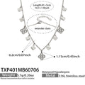Necklace / 四叶花锆石Steel (TXP401A-MB) / 5cm