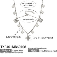 316L Stainless Steel 18K PVD Gold Clover Zircon Necklace and Bracelet Set made with 316L stainless steel and 18K PVD gold finish for wholesale jewelry buyers - image 7