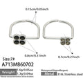Large Black Zircon + Small Gray Zircon Clover Ring Set - Steel / Size 7