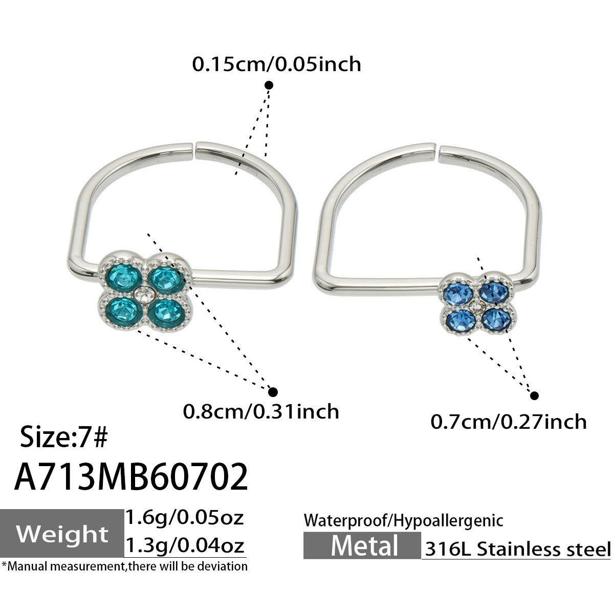 316L Stainless Steel 18K PVD Gold Clover Zircon Ring made with 316L stainless steel and 18K PVD gold finish for wholesale jewelry buyers - image 3