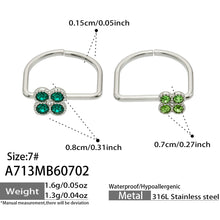 316L Stainless Steel 18K PVD Gold Clover Zircon Ring made with 316L stainless steel and 18K PVD gold finish for wholesale jewelry buyers - image 7