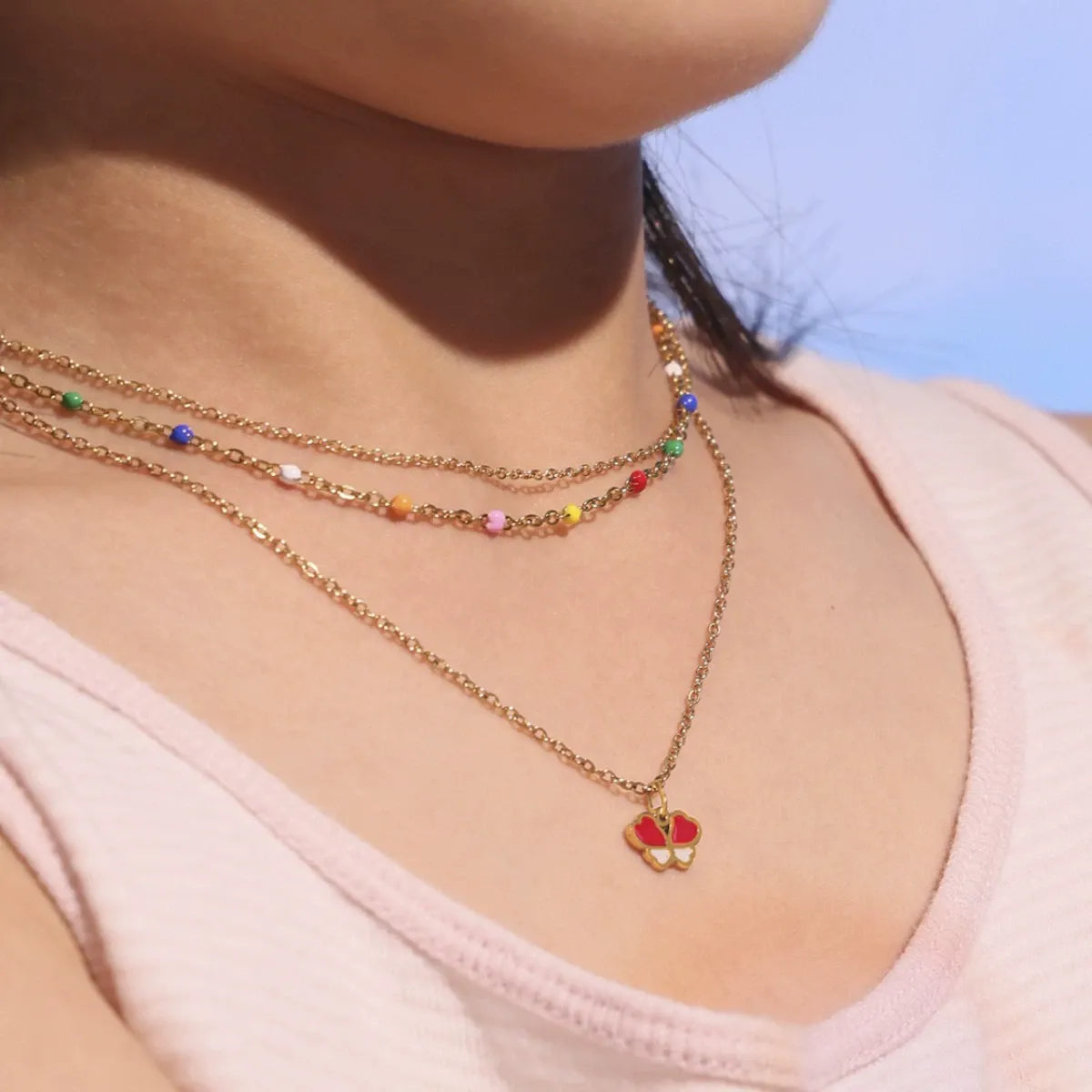 316L Stainless Steel Colorful Enamel Butterfly Jewelry Collection - Image 3