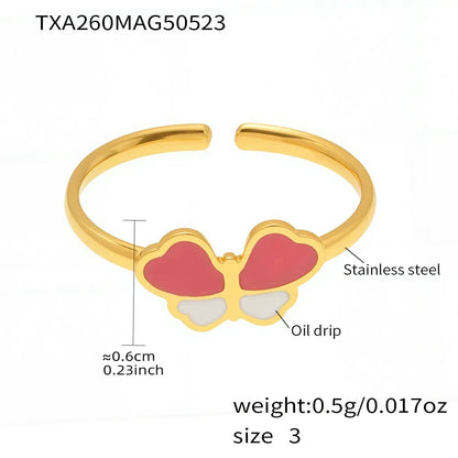 316L Stainless Steel Colorful Enamel Butterfly Jewelry Collection - Image 7