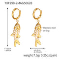 Fish Charm Earrings / White