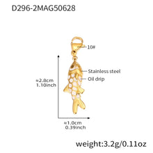 316L Stainless Steel Colorful Enamel Koi Fish Charm Necklace & Earrings - Image 17