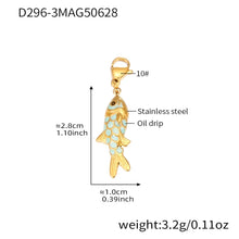 316L Stainless Steel Colorful Enamel Koi Fish Charm Necklace & Earrings - Image 18
