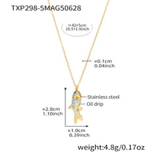 316L Stainless Steel Colorful Enamel Koi Fish Charm Necklace & Earrings - Image 8