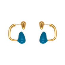 316L Stainless Steel Colorful Enamel Teardrop Earrings - Image 3