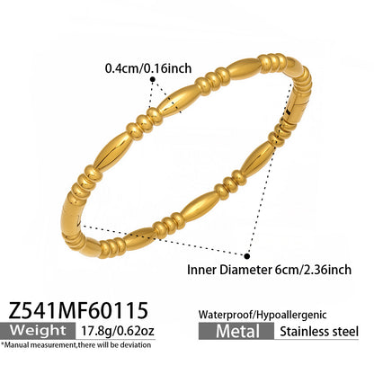 316L Stainless Steel Colorful Enamel Zircon Geometric Stackable Bracelets - Image 13