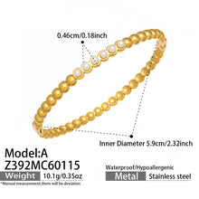 316L Stainless Steel Colorful Enamel Zircon Geometric Stackable Bracelets - Image 15