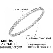 316L Stainless Steel Colorful Enamel Zircon Geometric Stackable Bracelets - Image 20