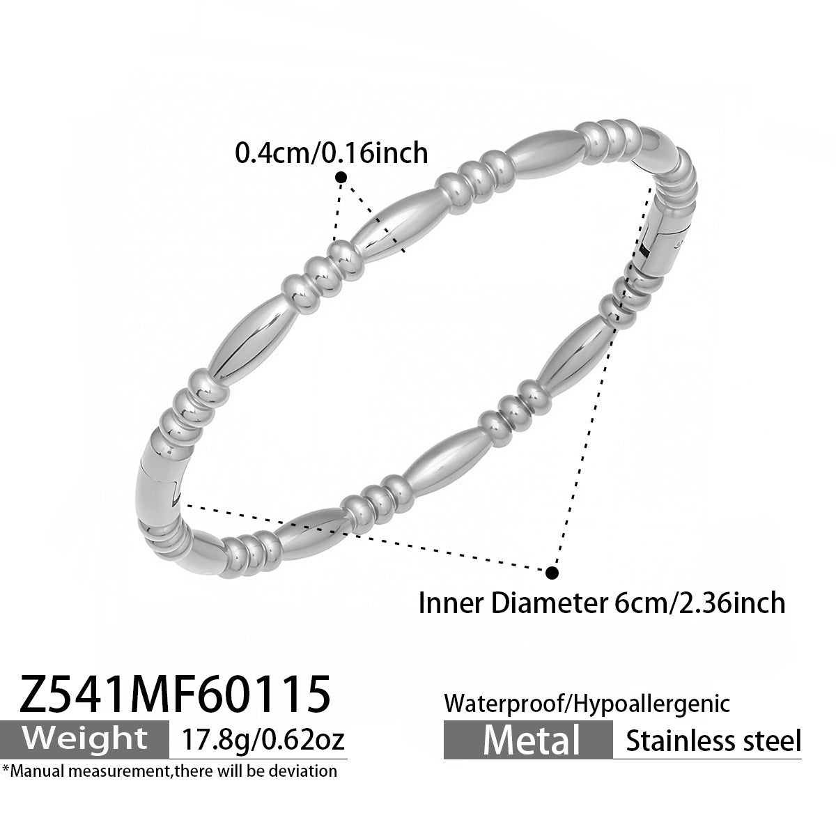 316L Stainless Steel Colorful Enamel Zircon Geometric Stackable Bracelets - Image 8