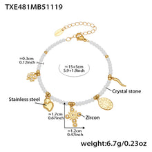 316L Stainless Steel Colorful Natural Stone Beaded Charm Bracelet & Necklace - Image 11