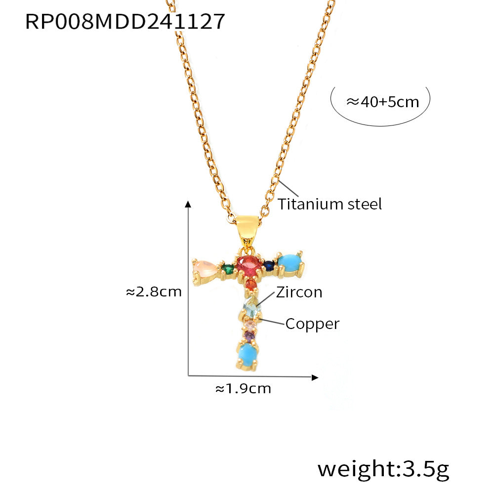 316L Stainless Steel 18K PVD Gold Custom Letter Necklace made with 316L stainless steel and 18K PVD gold finish for wholesale jewelry buyers - image 11