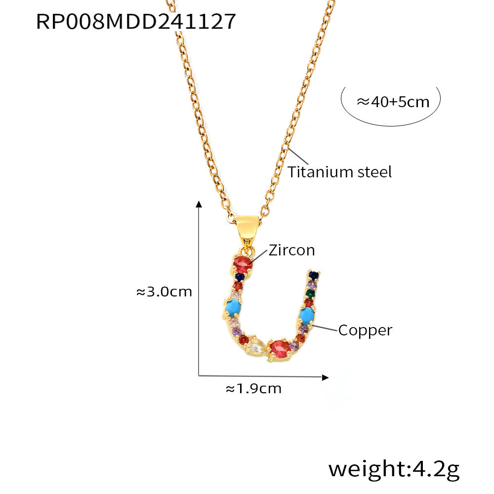 316L Stainless Steel 18K PVD Gold Custom Letter Necklace made with 316L stainless steel and 18K PVD gold finish for wholesale jewelry buyers - image 12