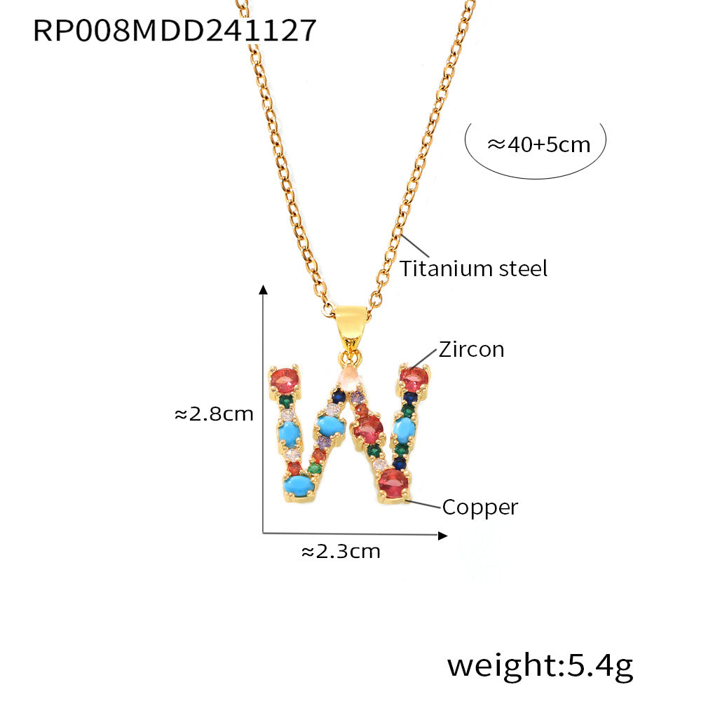 316L Stainless Steel 18K PVD Gold Custom Letter Necklace made with 316L stainless steel and 18K PVD gold finish for wholesale jewelry buyers - image 14