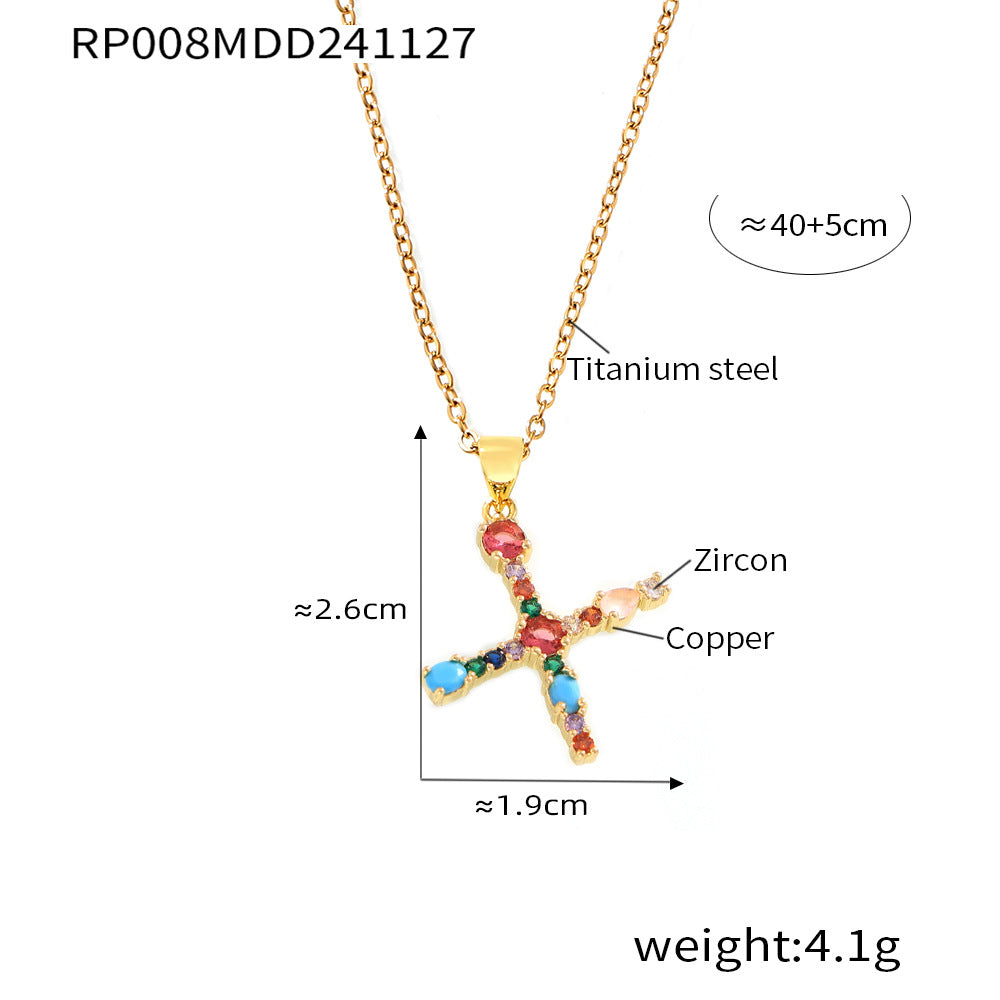 316L Stainless Steel 18K PVD Gold Custom Letter Necklace made with 316L stainless steel and 18K PVD gold finish for wholesale jewelry buyers - image 15