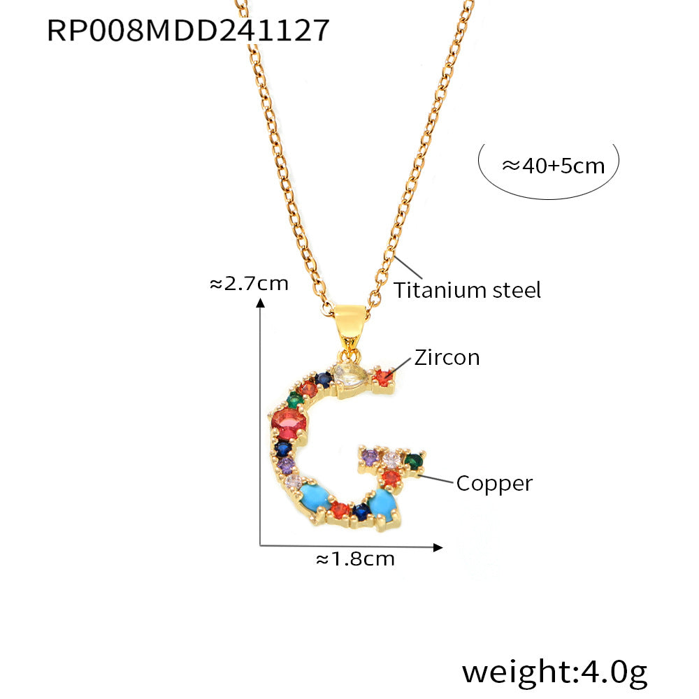 316L Stainless Steel 18K PVD Gold Custom Letter Necklace made with 316L stainless steel and 18K PVD gold finish for wholesale jewelry buyers - image 18
