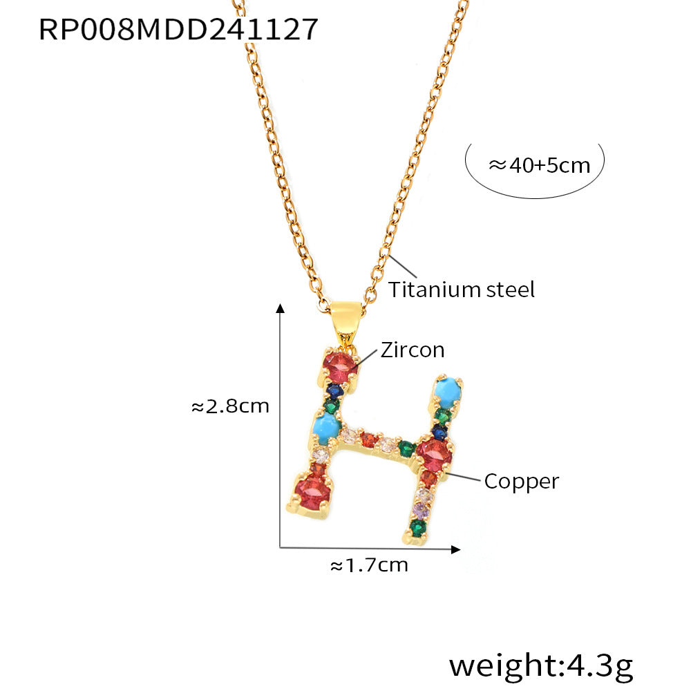 316L Stainless Steel 18K PVD Gold Custom Letter Necklace made with 316L stainless steel and 18K PVD gold finish for wholesale jewelry buyers - image 19