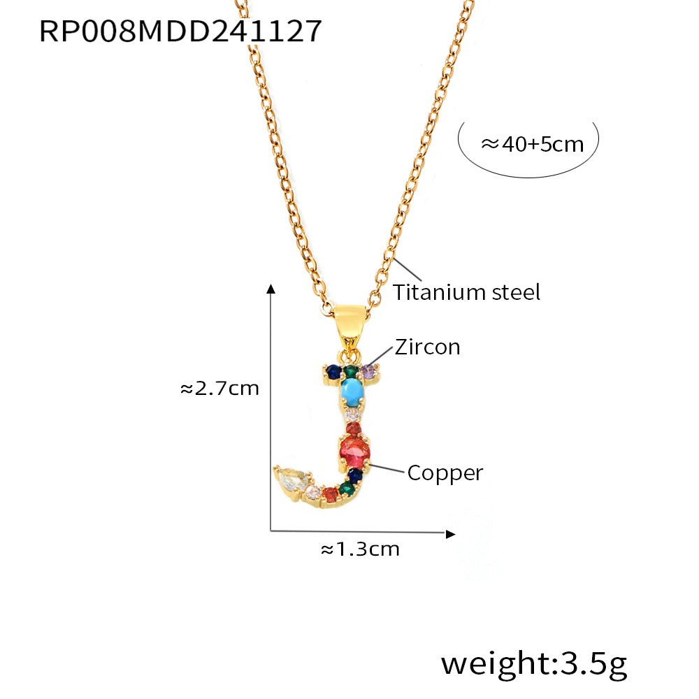 316L Stainless Steel 18K PVD Gold Custom Letter Necklace made with 316L stainless steel and 18K PVD gold finish for wholesale jewelry buyers - image 21
