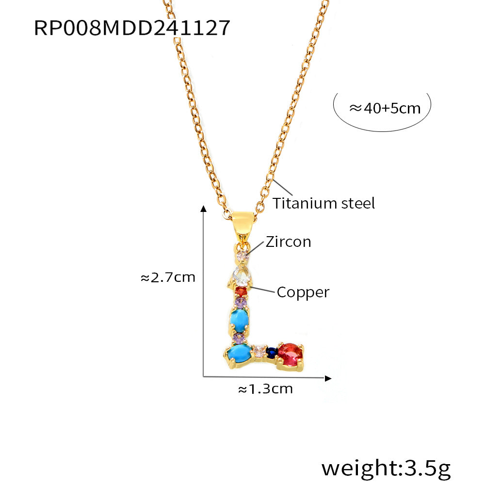 316L Stainless Steel 18K PVD Gold Custom Letter Necklace made with 316L stainless steel and 18K PVD gold finish for wholesale jewelry buyers - image 23