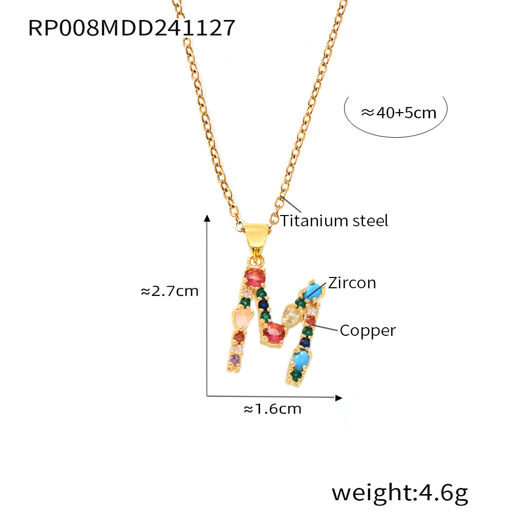 316L Stainless Steel 18K PVD Gold Custom Letter Necklace made with 316L stainless steel and 18K PVD gold finish for wholesale jewelry buyers - image 24