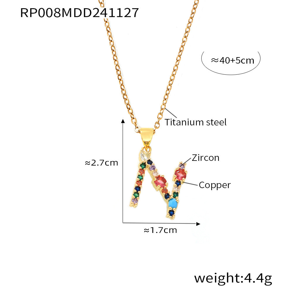 316L Stainless Steel 18K PVD Gold Custom Letter Necklace made with 316L stainless steel and 18K PVD gold finish for wholesale jewelry buyers - image 25