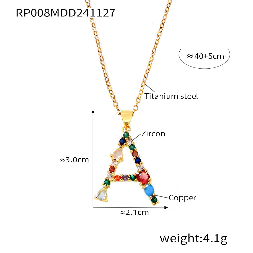 316L Stainless Steel 18K PVD Gold Custom Letter Necklace made with 316L stainless steel and 18K PVD gold finish for wholesale jewelry buyers - image 29