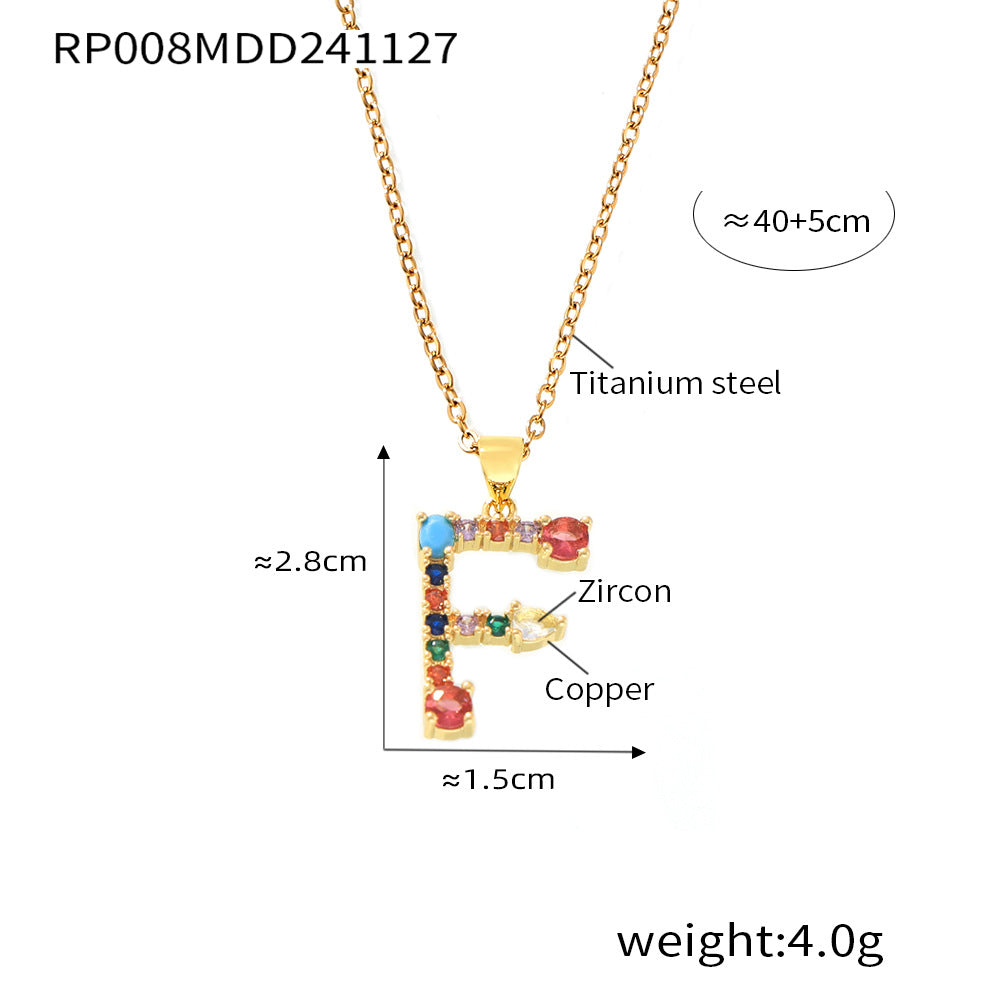 316L Stainless Steel 18K PVD Gold Custom Letter Necklace made with 316L stainless steel and 18K PVD gold finish for wholesale jewelry buyers - image 5