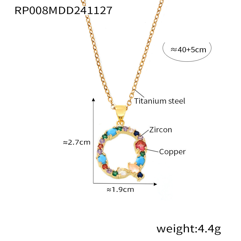 316L Stainless Steel 18K PVD Gold Custom Letter Necklace made with 316L stainless steel and 18K PVD gold finish for wholesale jewelry buyers - image 8
