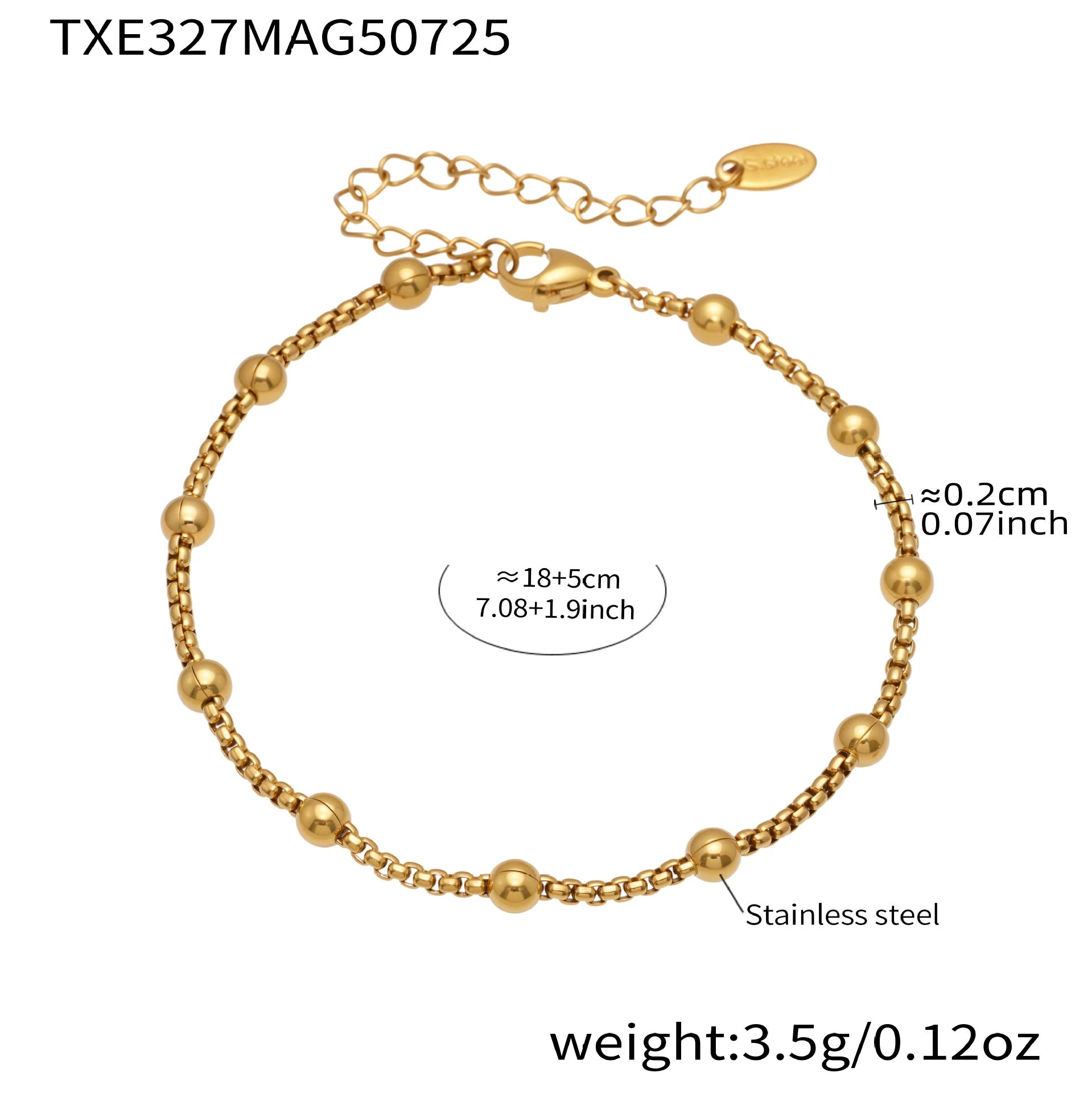 316L Stainless Steel Customizable Charm Necklace & Bracelet Collection - Image 11