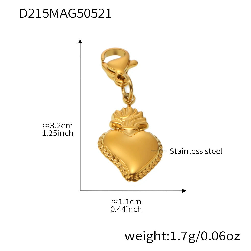 316L Stainless Steel Customizable Charm Necklace & Bracelet Collection - Image 15