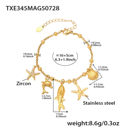316L Stainless Steel Customizable Charm Necklace & Bracelet Collection - Image 9