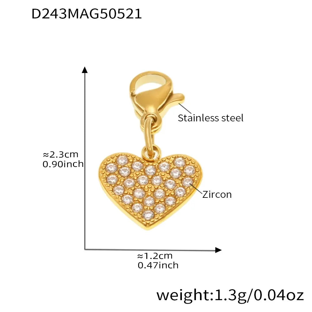 316L Stainless Steel Customizable Zirconia Charm Bracelet & Anklet - Image 12