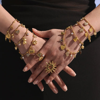 316L Stainless Steel Customizable Zirconia Charm Bracelet & Anklet - Image 13