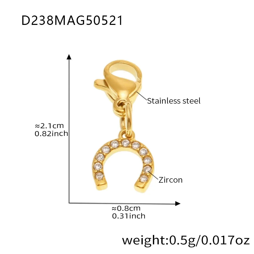 316L Stainless Steel Customizable Zirconia Charm Bracelet & Anklet - Image 7