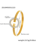 Z018 Geometric Pavé Bangle