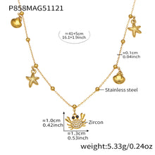 316L Stainless Steel CZ Paved Crab & Fishtail Pendant Necklace - Image 8
