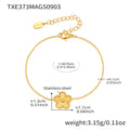 Gold / Five-Petal Flower Bracelet