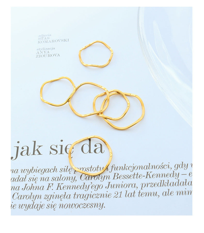 316L Stainless Steel Dainty Stackable Couple's Ring - Image 3